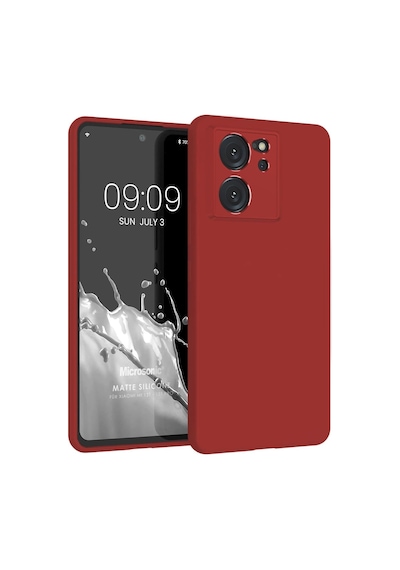 Matte Silicone Xiaomi Mi 13t İçin Kılıf Kırmızı Mi 13t İle Uyumlu Kılıf - Kırmızı 50 x 22