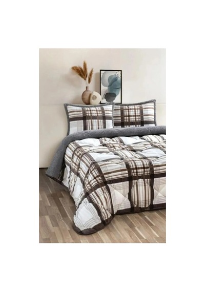 Comforter Çift Kişilik Yorgan Set Wera Gri Gri