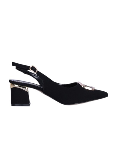 Esracan 2809 5cm Slingback Kadın Topuklu Ayakkabı siyah