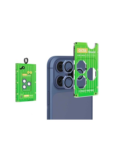 Apple iPhone 17 Pro Max Uyumlu Kamera Lens Koruyucu Cl-19 - Lacivert - T39549