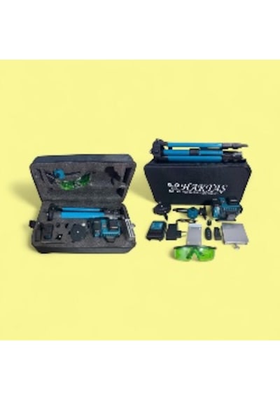 Dijital Göstergeli Tripod Ayak+ Lazer Terazi 16 Cizgi Taşıma Cantalı Hkt940