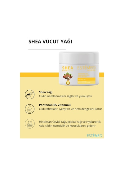 Estemed Shea Vücut Yağı & Shea Body Butter 250ml