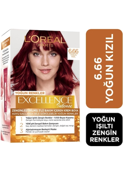 Loreal Excellence Intense Saç Boyası 6.66 Yoğun Kızıl (531753881)