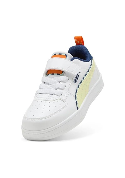 Puma Caven 2.0 Playdate Ac+lnf Çocuk Spor Ayakkabı Beyaz Sarı Beyaz Sari