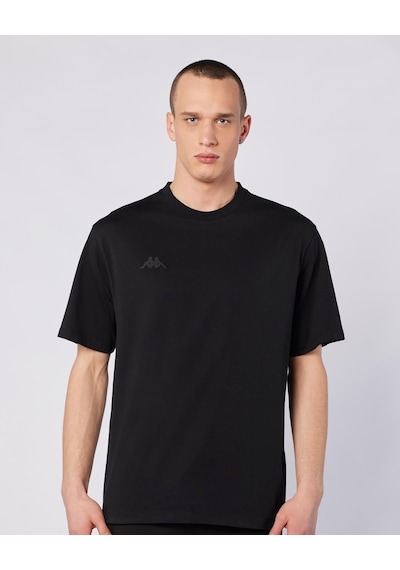 Kappa Logo Adam Erkek Siyah Oversize Tişört