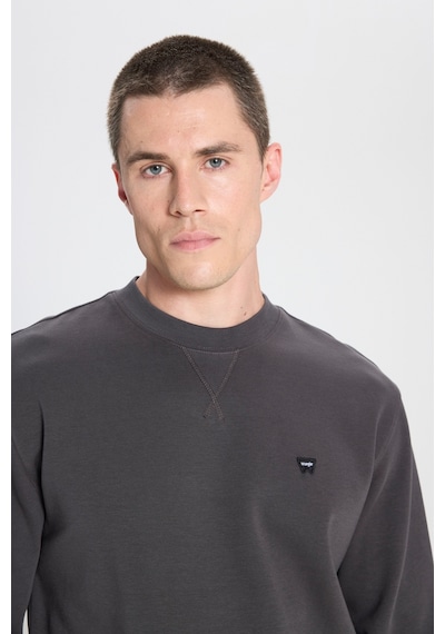 Wrangler Regular Fit Normal Kesim Bisiklet Yaka Soluk Siyah Sweatshirt W24272633W Füme