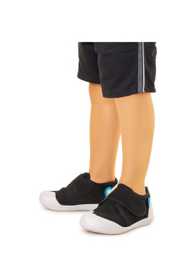 Kiko Kids Catly Cırtlı Erkek Bebek İlk Adım Panduf Ayakkabı Siyah