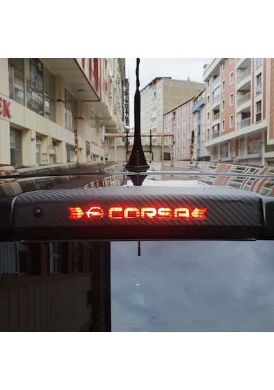 Opel Corsa D Karbon Arka Fren Stop Lambası Sticker