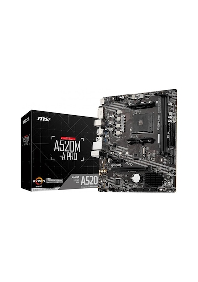 Msı A520m-a Pro Am4 Ddr4 4600 Oc Dvı Hdmı M2 Usb3.2 Matx
