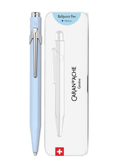 Caran D'ache 849 Special Pastel Collection Tükenmez Kalem Pastel Blue 849.371 Mavi