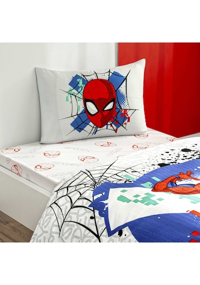 Taç Lisanslı Spiderman Action X Pamuk Tek Kişilik Pike Takımı 000000001000051391 Çok Renkli