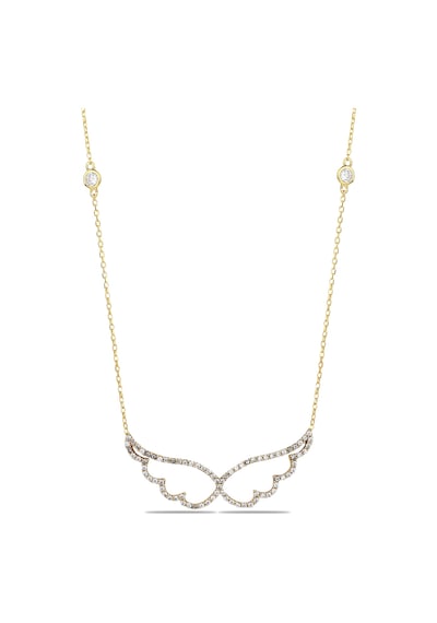 Kuyumcudukkani Zincirli"melek Kanadı Kenar Taşlı"kolye-37194-g-w Gold