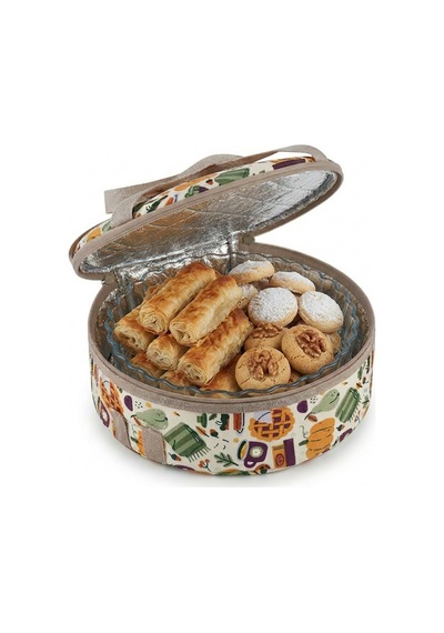 Borcam Termal Çantası-yemek Çantası-30 Cm Yuvarlak-351 Çok Renkli