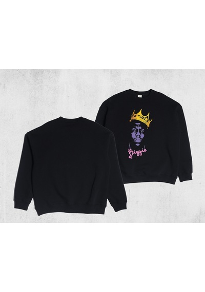 Unisex Oversize Biggie Sweatshirt Siyah