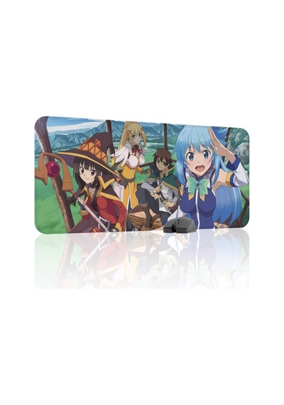 Konosuba Kaymaz Dikişli Kauçuk Oyuncu Mousepad V3 - 90x40 Xxl Gaming Mouse Pad Fare Altlığı
