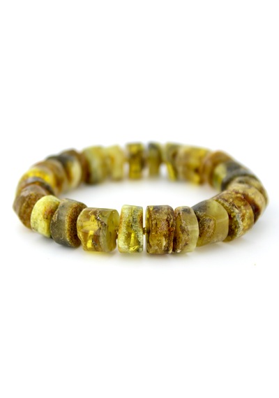 Kehribar Bileklik Amorf Tasarım Ambergold Blk23-138 Çok Renkli