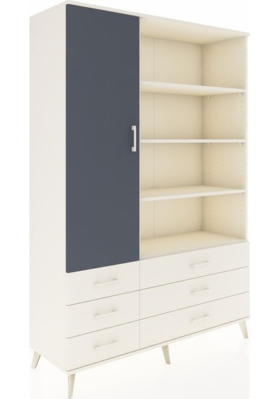 Hyperion Dolap 8 Raflı 6 Çekmeceli Tek Kapaklı 132x44x195 Aytaşı-antrasit/aytaşı Antrasıt/aytası Hyperion Dolap 8 Raflı 6 Çekmeceli Tek Kapaklı 132x44x195 Aytaşı-antrasit/aytaşı Antrasıt/aytası