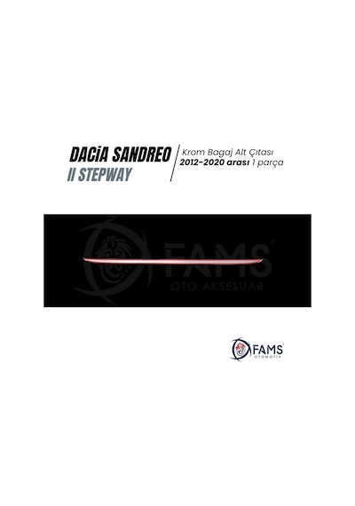 Dacia Sandero Stepway Krom Bagaj Alt Çıtası 2012-2020 P.Çelik