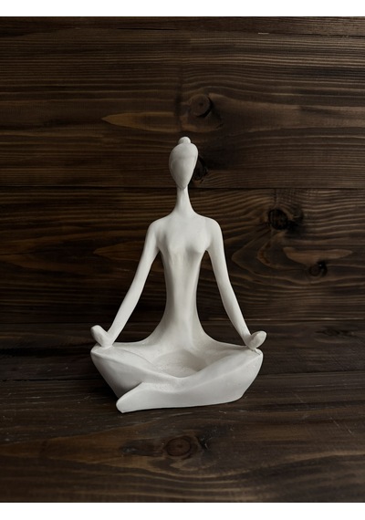Ham Polyester Lotus Yoga Kadın Figürü