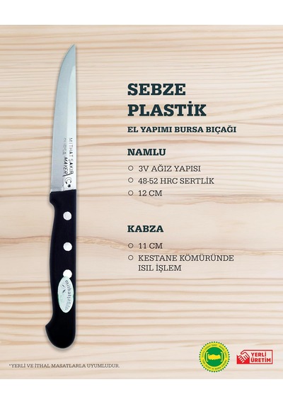 Mithat Şakir Sebze Ve Mutfak Bıçağı Plastik Saplı