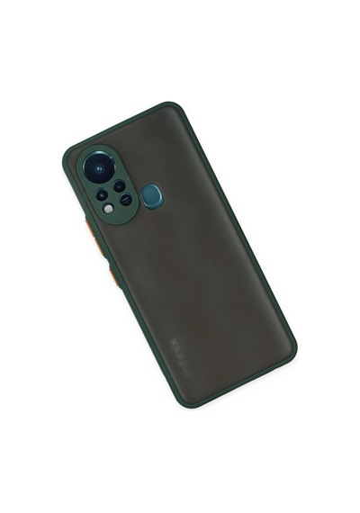 İnfinix Hot 11s Kılıf Montreal Silikon Kapak - Yeşil Düz Renkli