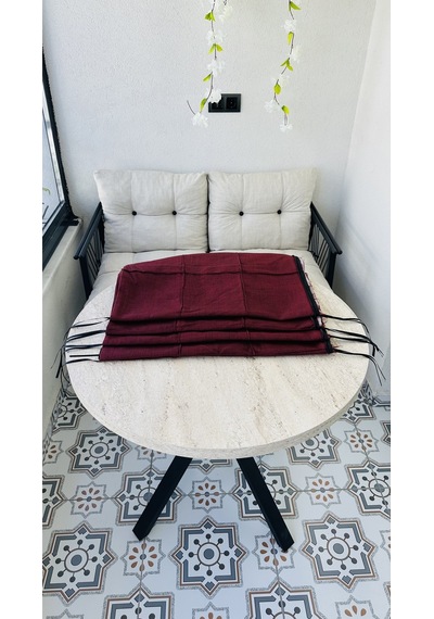 Bahçe Balkon Takımı Minder Kılıfı 1 Adet Bordo