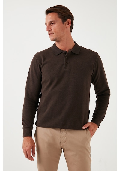 Buratti Pamuk Karışımlı Regular Fit Erkek Polo Yaka Kazak 456223 Kahve Buratti Pamuk Karışımlı Regular Fit Erkek Polo Yaka Kazak 456223 Kahve