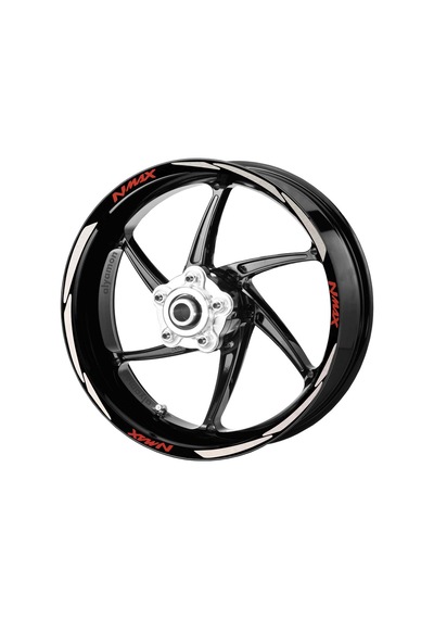 Deeb Yamaha Nmax Jant Şeridi Reflektif Beyaz Kırmızı Model S