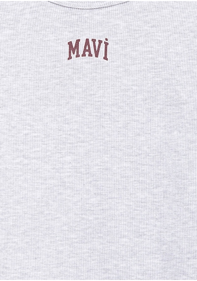 Mavi Açık Gri Kız Çocuk T-shirt M7610350-88467 Açık Gri