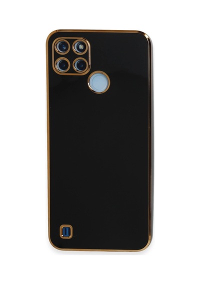 Realme C25y Kılıf Volet Silikon - Siyah -