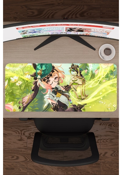 Emilie Genshin Impact Anime Gacha V1 - 70x30 Xl Gaming Mouse Pad Fare Altlığı