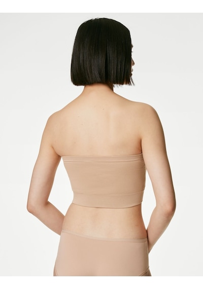 Marks & Spencer Dikişsiz Straplez Bandeau Sütyen T33002729 Bej