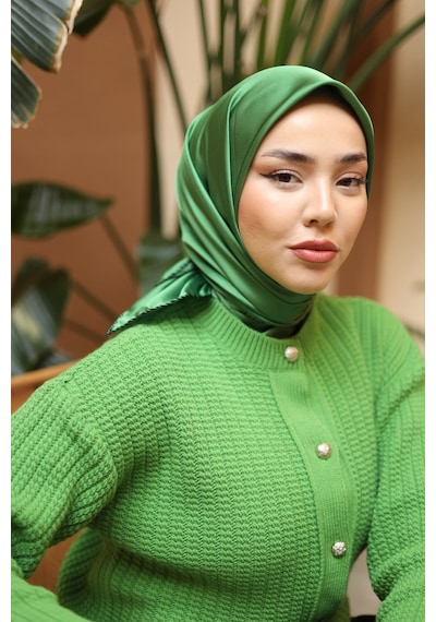 Silk Home Düz Micro Saten Eşarp 28012-14 Siyah