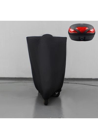 SYM HD2 200i EVO Çantalı Siyah Kumaş Motosiklet Branda Motor Penye Branda