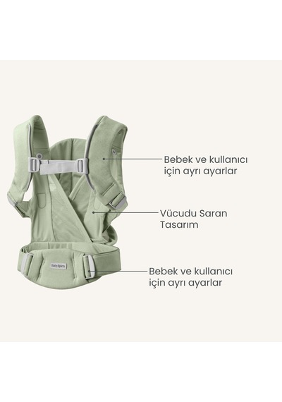 Babybjörn Kanguru Hold Woven Light Green