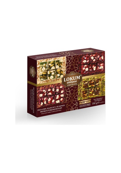 Antep Fıstıklı Fındıklı Çeşnili Premium Lokum 350g