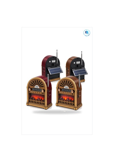 Solar Şarjlı Nostaljik Radyo Bluetooth Hoparlör Am Fm Sw Usb Type