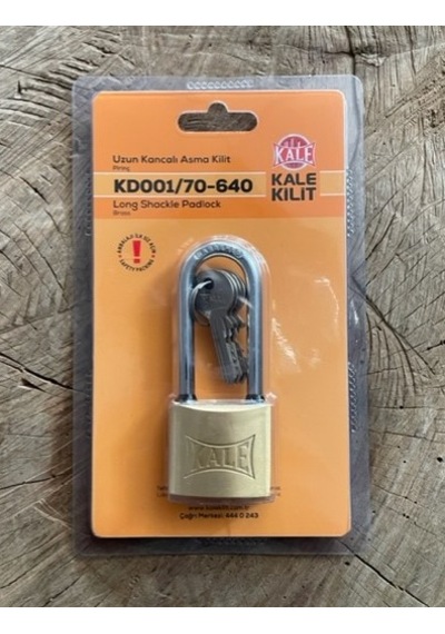 KALE UZUN PİRİNÇ ASMA KİLİT 40MM PASLANMAZ ÇELİK ASMA KİLİT