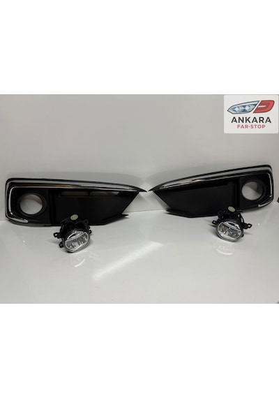 Honda Civic Fc5 2019-2021 Makyajlı Kasa Sis Lamba Ve Kapak Takımı Krom Tip-ön Sağ-sol Ledli 2 Sis-2 Kapak