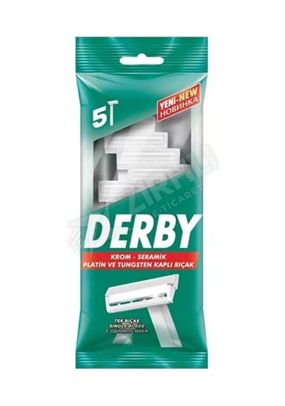 Derby Tıraş Bıçağı 5'li Poşet Tek Bıçaklı