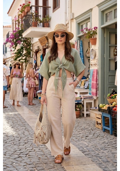 Lela Bayan Pantolon 5866663 Taş Taş
