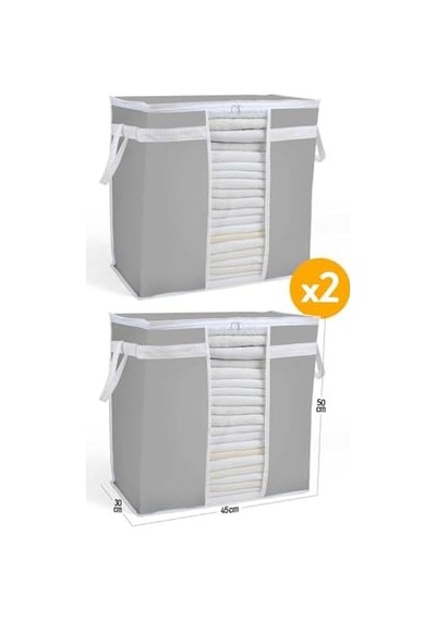2 Adet - Pencereli Saklama Çantası 50 X 45 X 30 Cm -