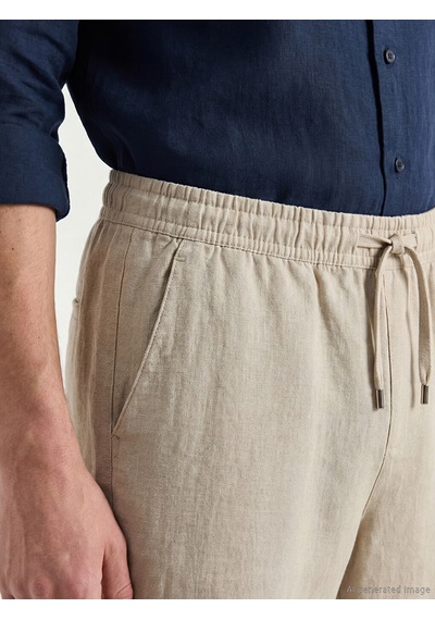 Lcw Vision Bej Regular Fit Erkek Keten Görünümlü Pantolon