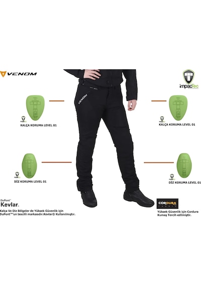 Venom Urban Cordura Kadın  Motosiklet Pantolonu