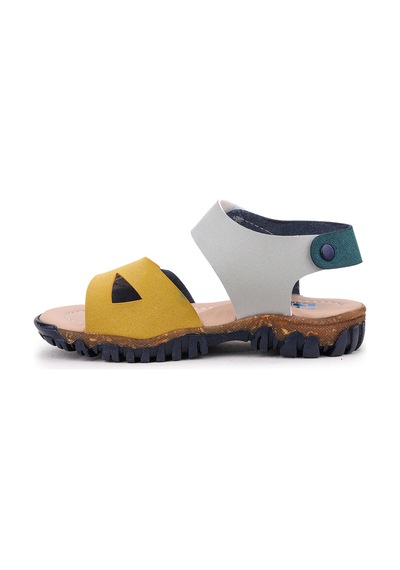 Kiko Kids Erkek Çocuk Sandalet Arz 2362 Petrol - Sarı