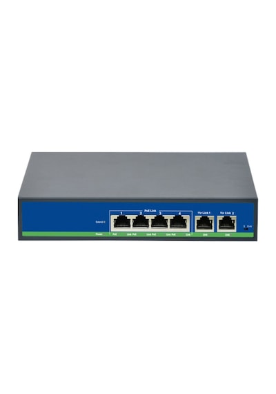 4Port Poe 2 Port Uplink 250M Aktif Poe Switch