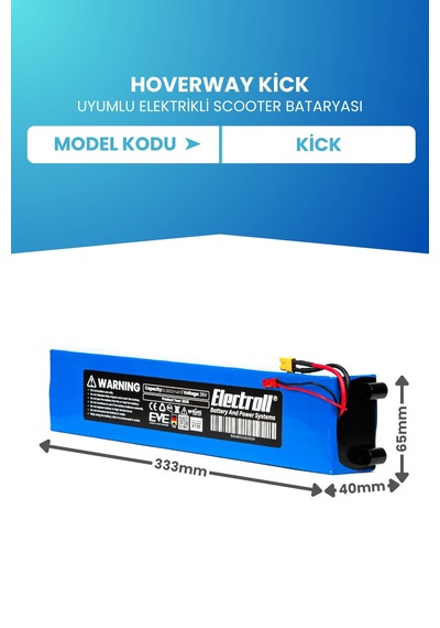 Hoverway Kick Uyumlu Batarya 36v 6.000mah