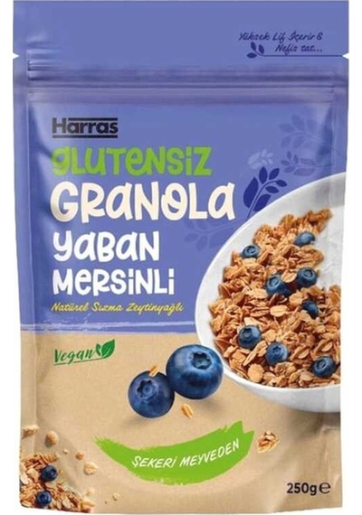 Yaban Mersinli Granola Glutensiz İlave Şekersiz 300 Gr 2 Adet Toplam 600 Gr