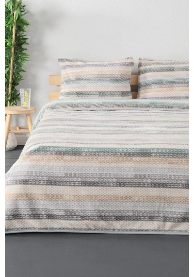 Merinos Relax 3 Parça Battaniye Seti Colorlines Gri -