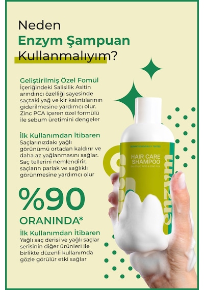 Yağlı Saç Derisi Ve Yağlı Saçlar İçin Saç Bakım Şampuanı 400 Ml 2 Adet Tüm Saç Tipleri